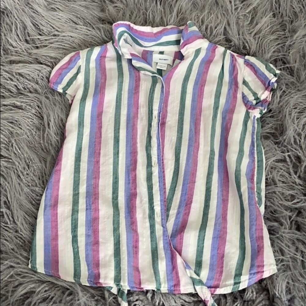 Girls Front Tie Old Navy Stripped Top